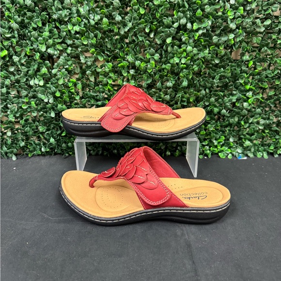 Clarks Collection Thong Sandals Laurieann Palm - W7.5 - Picture 1 of 8